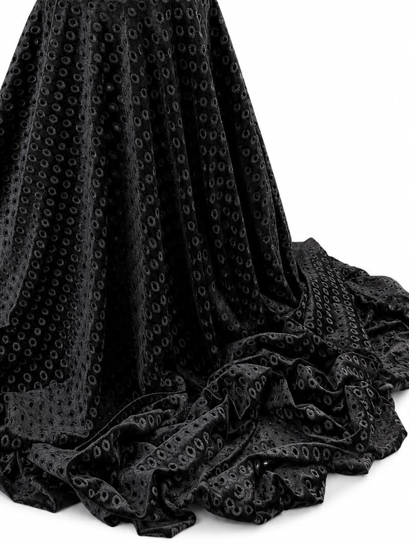 Catifea elastică perforată – Negru