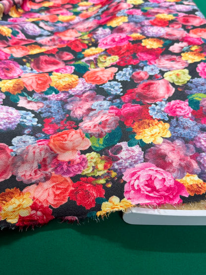 Jersey Crep cu model floral